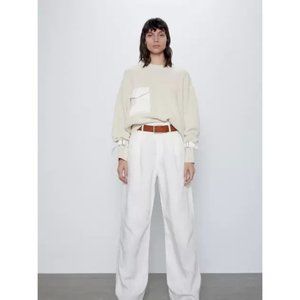 ZARA | OVERSIZED  KNIT SWEATER WITH POCKET